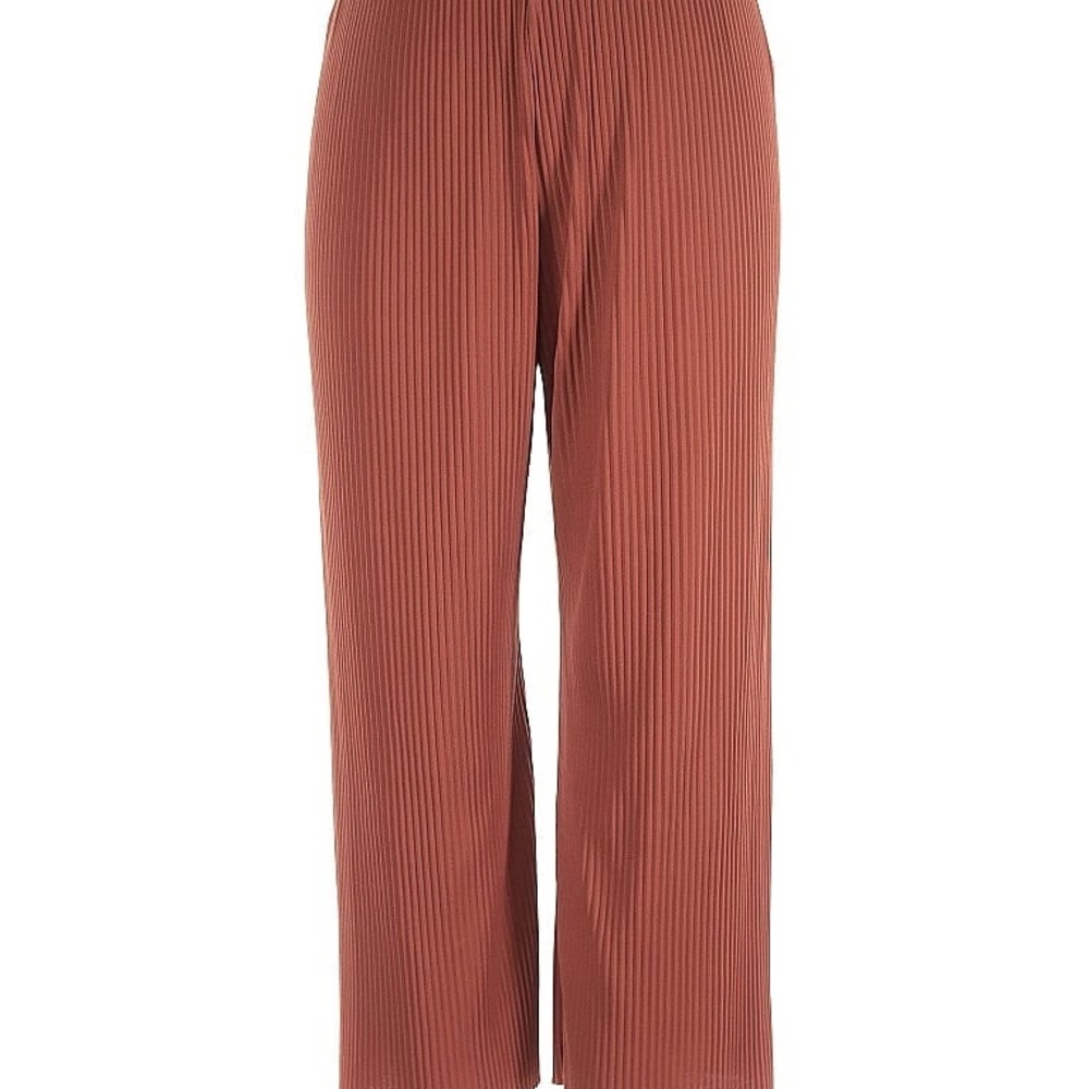 Uniqlo Pink Ribbed Cropped Stretch Pants